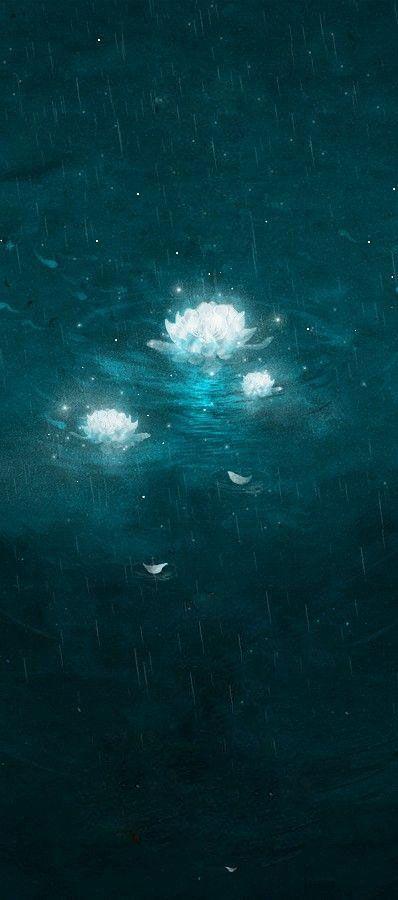 古风/底图/背景/海报/白莲/雨.汜荩处理去水印.