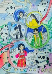 热lian冰雪冬奥有我彩笔绘冬奥