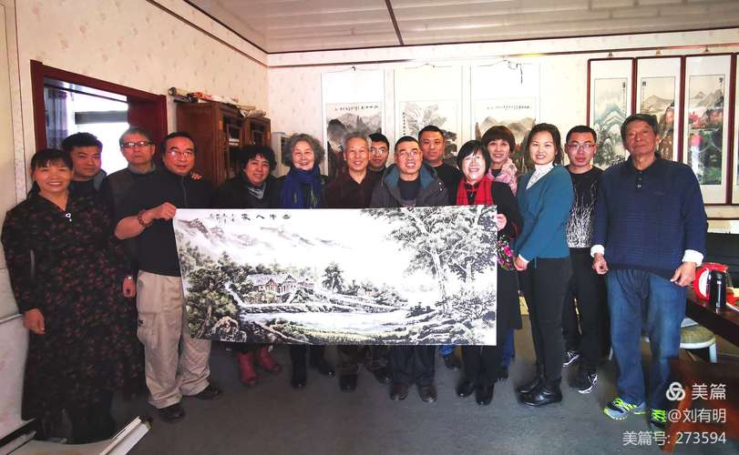 书画家到任丘书画创作基地挥毫泼墨