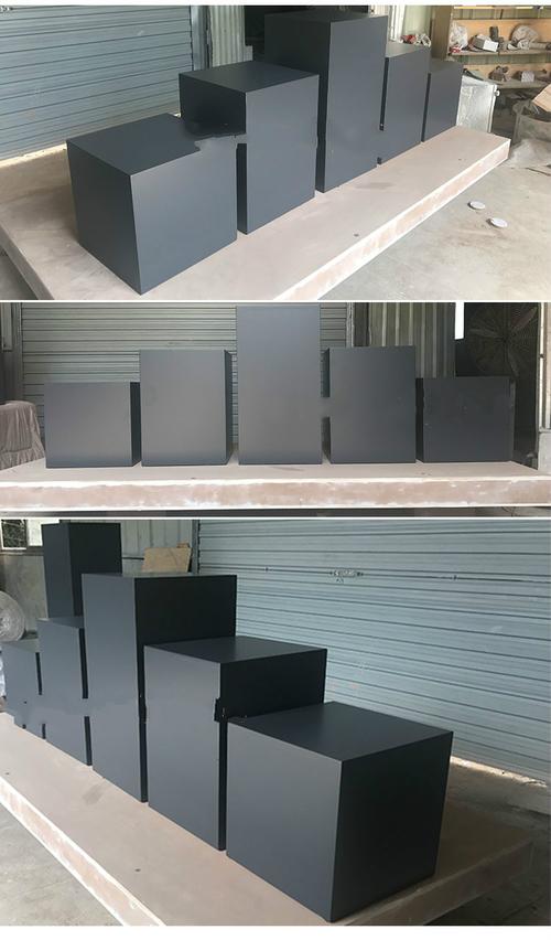 公司样品展示柜烤漆展台展示台方形异型地台样品展示柜展会展厅 方形