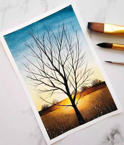 看了就想画的水彩风景 色彩清爽光感好