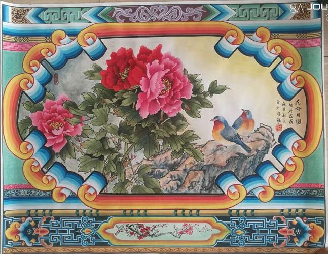 在当时,炕围画也是代表着一种身份,只有盖了新房的有钱人家才