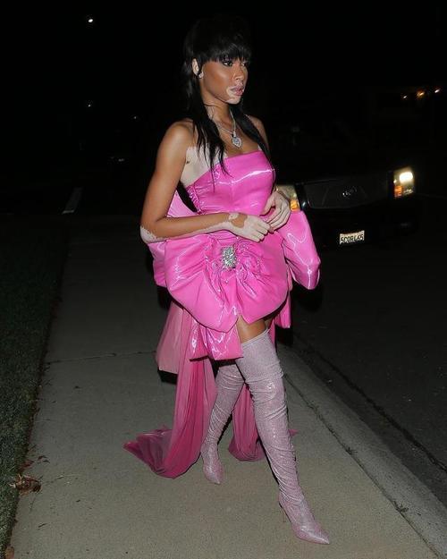 当地时间2021年1月30日,加州, 白癜风超模温妮·哈洛(winnie harlow)