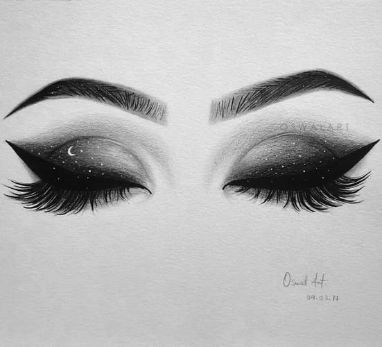 眼睛素描画欣赏