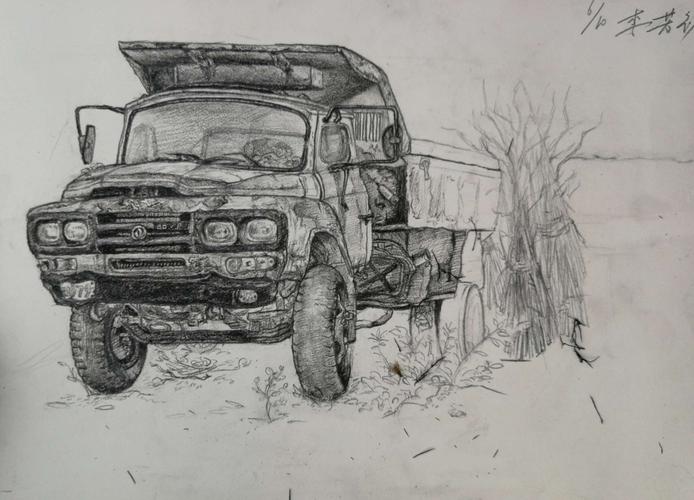 一班帅哥画的卡车塑造力也是杠杠滴