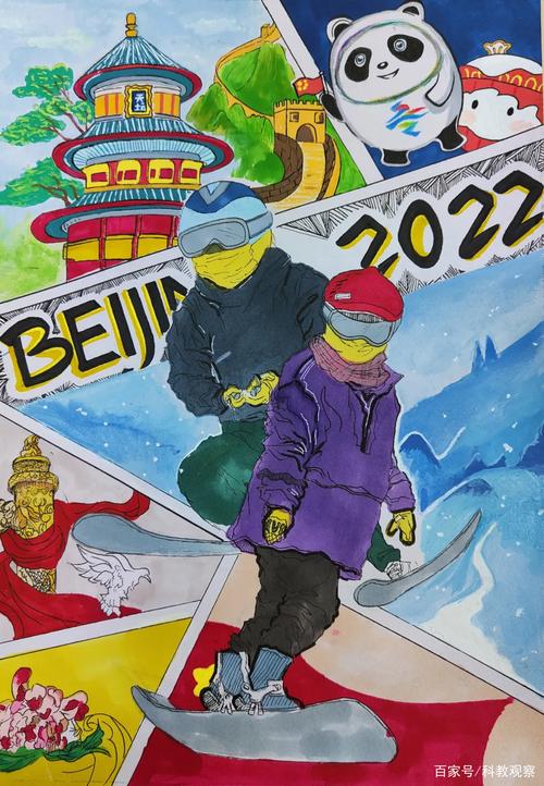 北京市延庆区第五中学学生我心中的冬奥绘画上了央视新闻