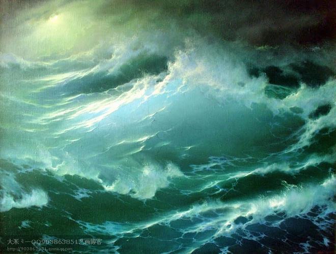 海浪油画精品欣赏组图