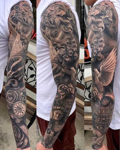 海神波塞冬纹身图案海神纹身的寓意