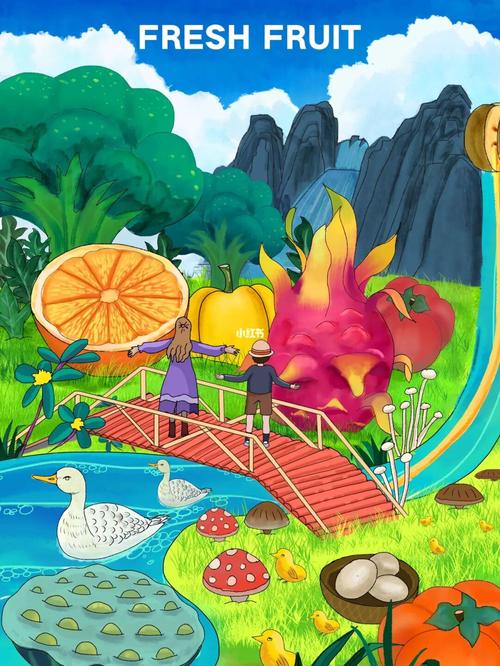 原创插画|日漫风插画之水果王国_插画_绘画_水果_寻找小红书绘画大神