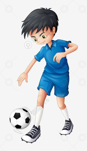 运动足球卡通踢球