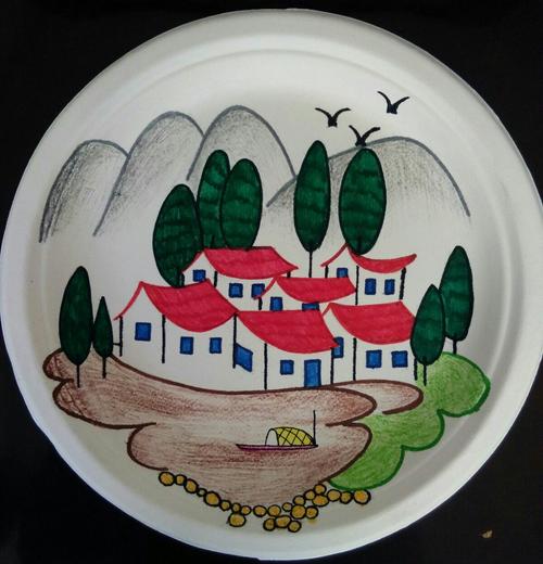美丽的纸盘装饰画艺术品·引领小学美术教学新领域—— 临清市实验