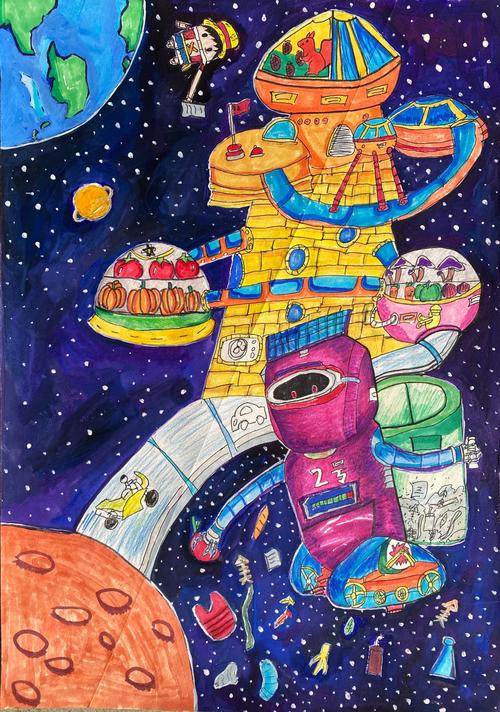 二等奖作品:三(4)林浩然 《太空农场》8岁