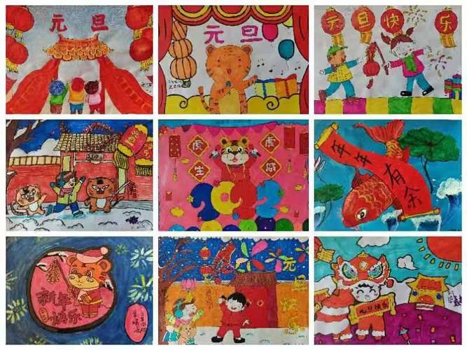 童心妙绘稚笔迎元旦格中小学部举行元旦美术作品展