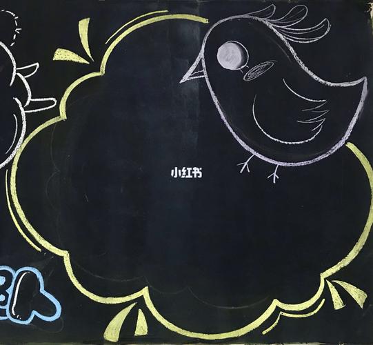 超级简单的黑板报_黑板墙_卡通_手帐_文化_绘画