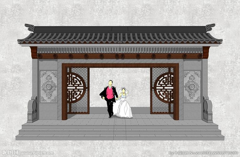 中式社区大门设计图__效果图_环境设计_设计图库_昵图