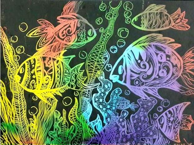 刮画动物图片大全简单