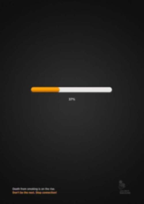 一组禁烟公益主题海报