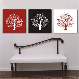 促销简约幸福树发财树无框画客厅卧室餐厅床头装饰画壁画墙画挂画