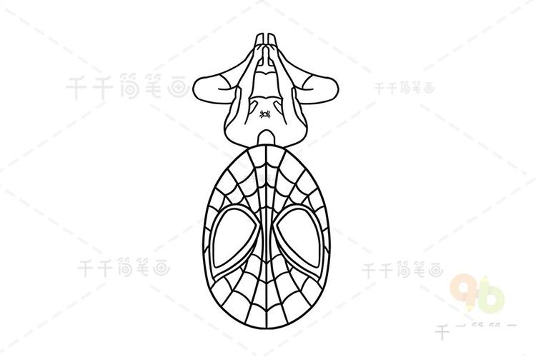 漫威系列人物角色 蜘蛛侠简笔画