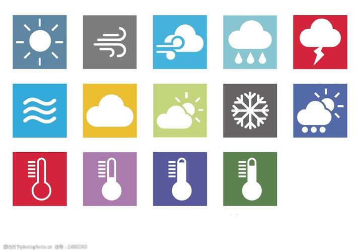 创意简约天气气温图标素材