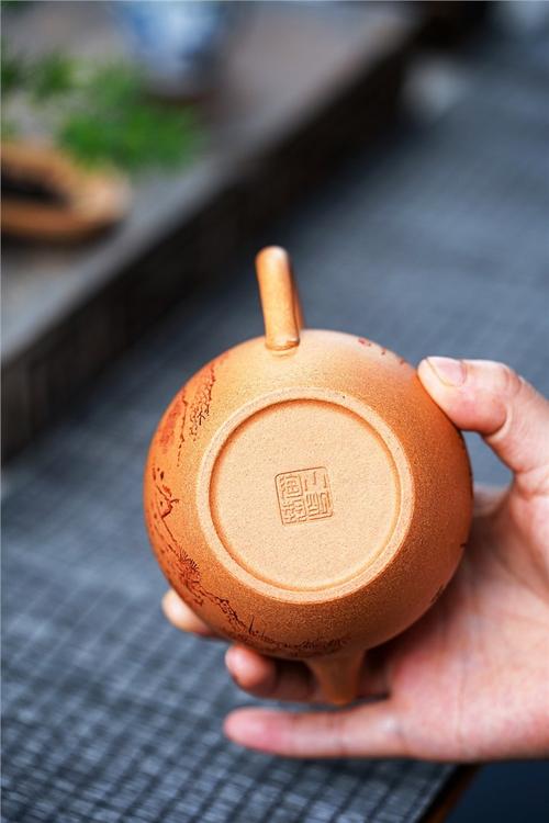 陈小明紫砂壶作品 金葵段泥秋意壶 220cc 国家级工艺美术师 陈小明