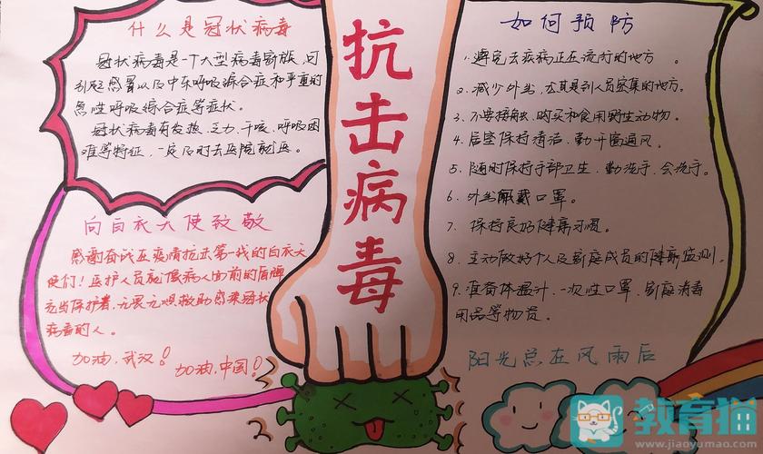 预防病毒的手抄报图片内容