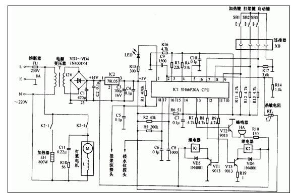 九阳豆浆机电路图
