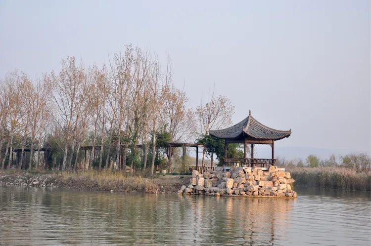陕西洽川湿地公园美景如画