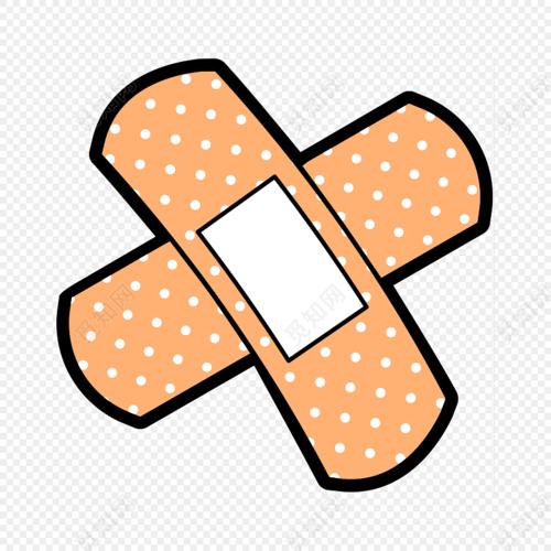 彩色卡通手绘创可贴免抠素材