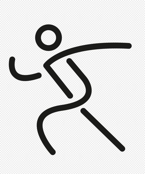 手绘简笔运动跑步素材