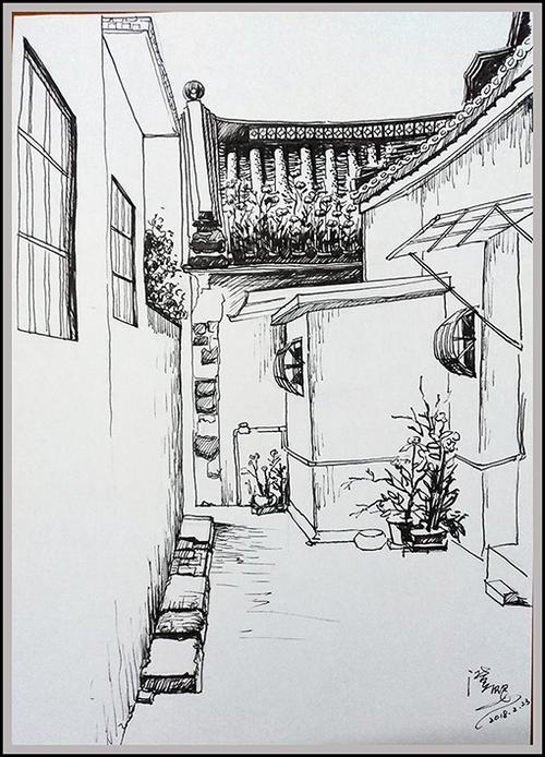 樟林古港系列速写1