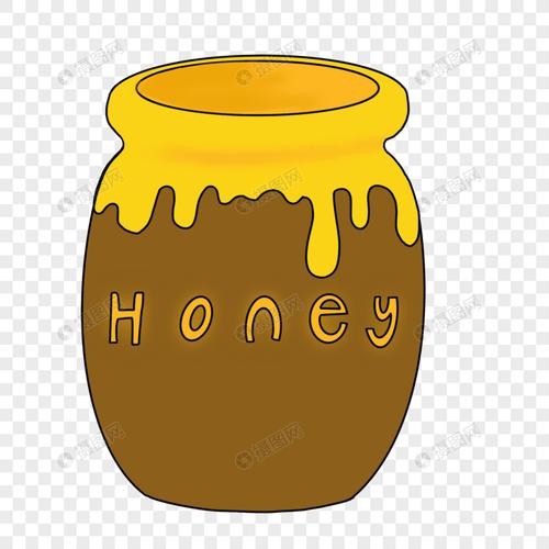 手绘可爱蜂蜜罐