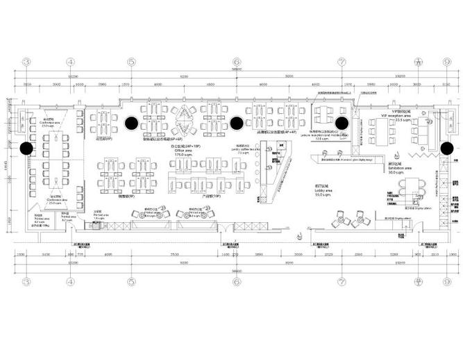 [广州]美的aeg展厅办公空间装修设计施工图