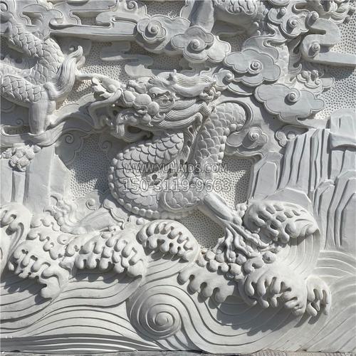 建筑墙面龙纹浮雕画雕塑