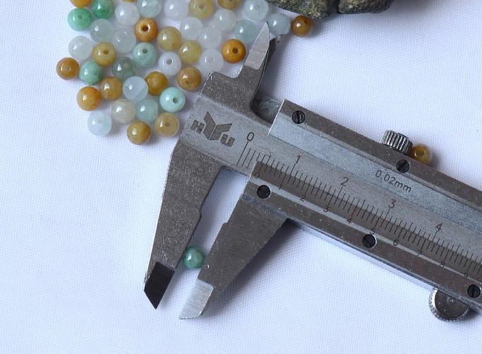 缅甸天然a货翡翠珠子 4mm~5mm翡翠散珠 绿黄白 三色 大量批发