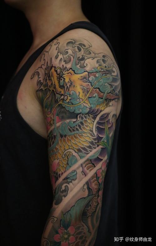 花臂麒麟纹身图案