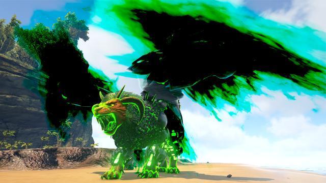 狮身蝎尾兽决战嘟嘟霸王龙领主方舟生存进化新起源23