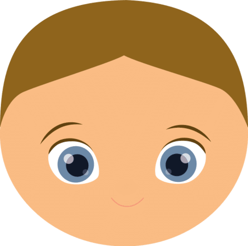 小男孩头卡通 young boy head cartoon