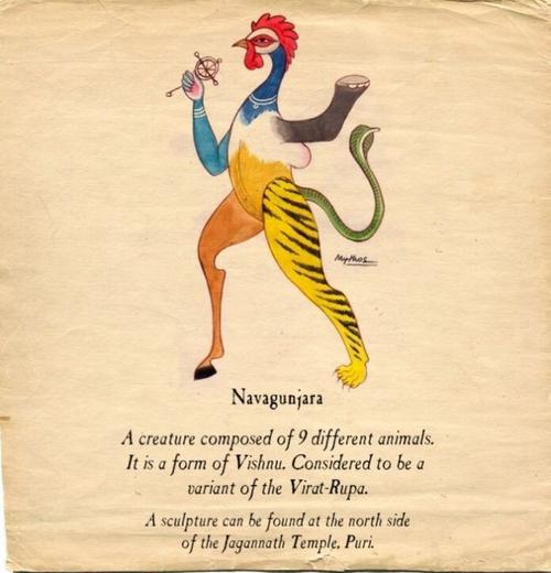 印度插画师jit chowdhury的"mythos"系列,着眼于印度教中不那么知名的