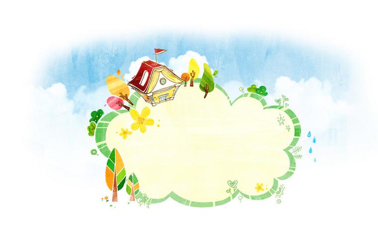 关键词 : 印刷背景,学校,手绘,树木,水彩,卡通,童趣