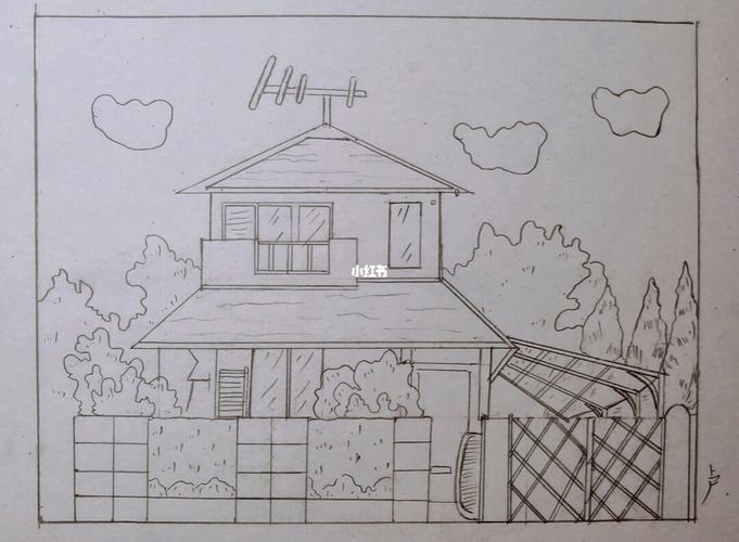 蜡笔小新の房子_蜡笔小新怎么样_手绘_铅笔画_文化