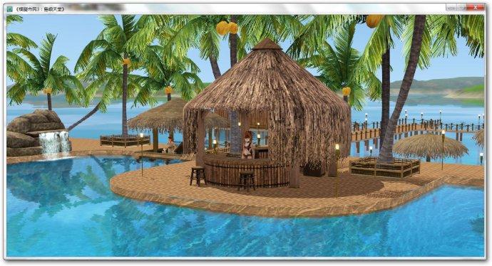 【sims3房屋】海岛风情度假村(热带原始风格的休闲社区.64x64.