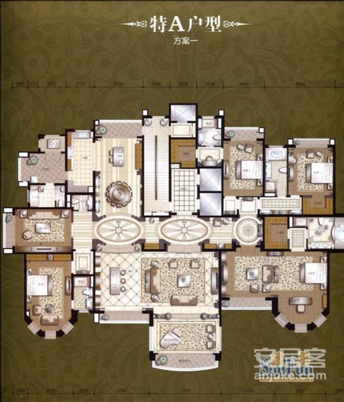 上海小区 浦东小区 北蔡小区 星河湾 星河湾户型图  5室4厅6卫 603.