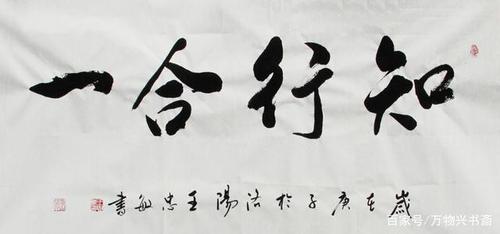 「万物兴书斋」王忠敏书法作品鉴赏《知行合一》