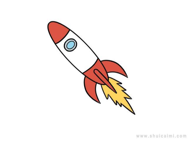 火箭简笔画怎么画火箭简笔画好看