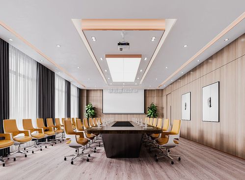 上海地产公司办公楼会议室装潢图片