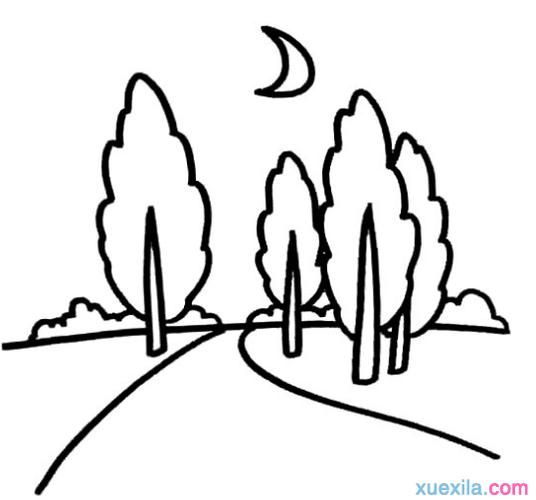 风景画画大全简笔画图片,风景简笔画图片
