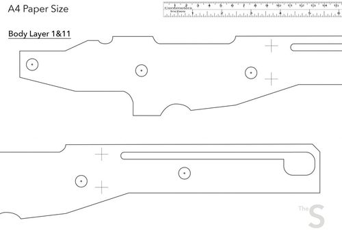 用纸板制作简易纸板枪纸板枪98k的设计图和用纸箱做一