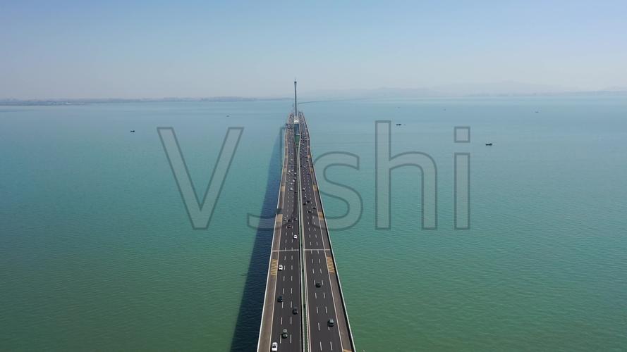 青岛胶州湾跨海大桥航拍_3840x2160_高清视频素材下载(编号:6007270)