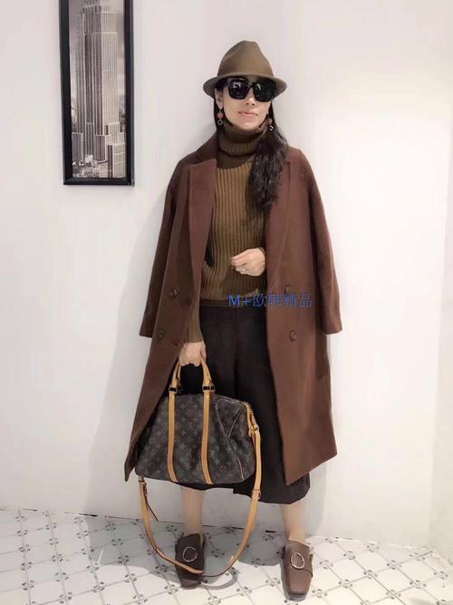 2017冬季新款初唯瓦萨梵秀ua正品918休闲时尚大牌范毛呢大衣外套_7折